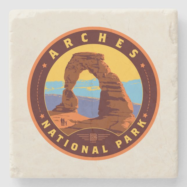 Arches National Park Stone Coaster (Front)
