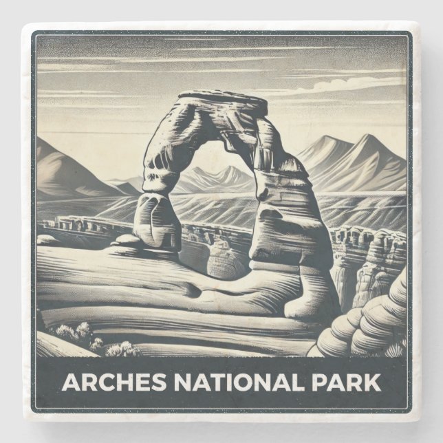 Arches National Park Stone Coaster (Front)