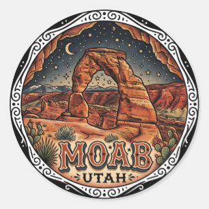Arches National Park Utah Classic Round Sticker