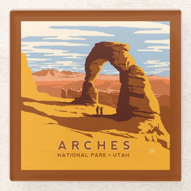 Arches National Park | Utah Glass Coaster (Front)