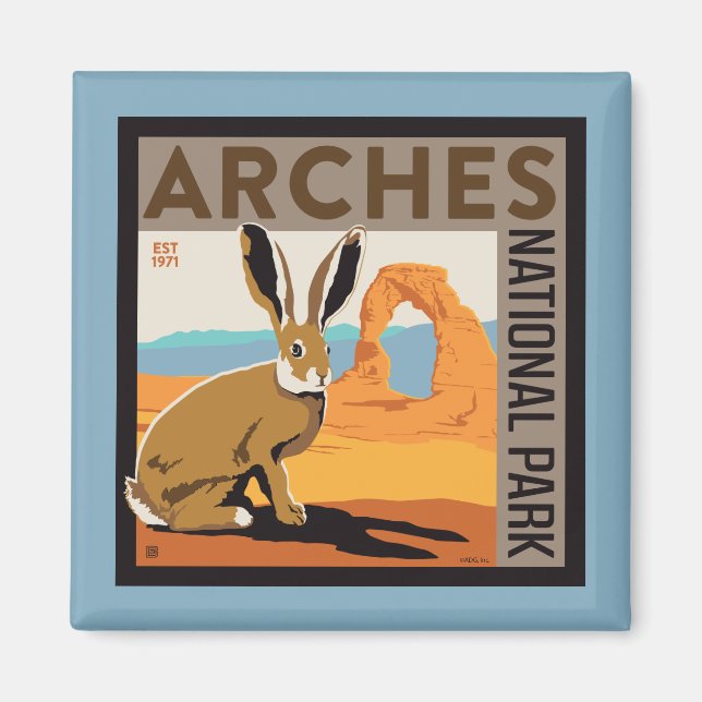 Arches National Park, Utah | Jackrabbit Magnet (Front)