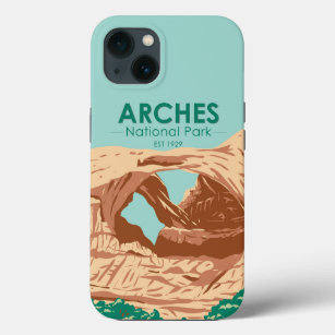 Arches National Park Utah Landscape Vintage iPhone 13 Case