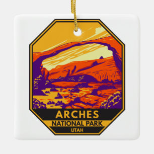 Arches National Park Utah Landscape Vintage Ceramic Ornament