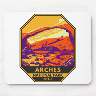 Arches National Park Utah Landscape Vintage Mouse Pad