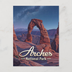 Arches National Park Utah Travel Art Postcard