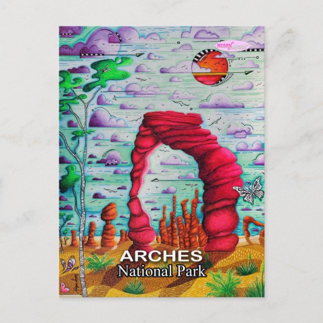 Arches National Park Utah Travel Art Postcard (Front)