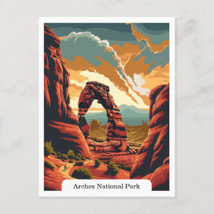 Arches National Park, Utah Travel Vintage Postcard