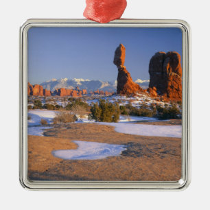 ARCHES NATIONAL PARK, UTAH. USA. Balanced Rock Metal Tree Decoration