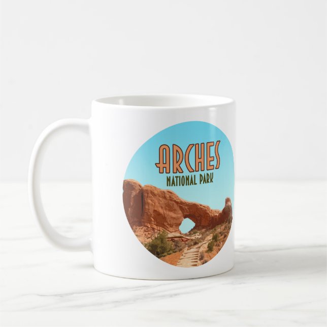 Arches National Park Utah Vintage Coffee Mug (Left)