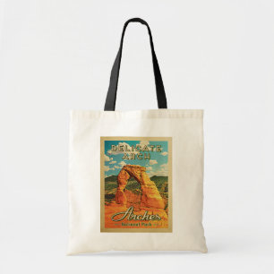 Arches National Park - Vintage Delicate Arch Tote Bag