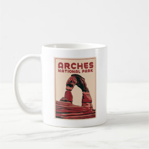 Arches National Park Vintage Travel Art Coffee Mug