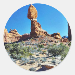 Arches National Parks Balancing Stones Balanced Classic Round Sticker