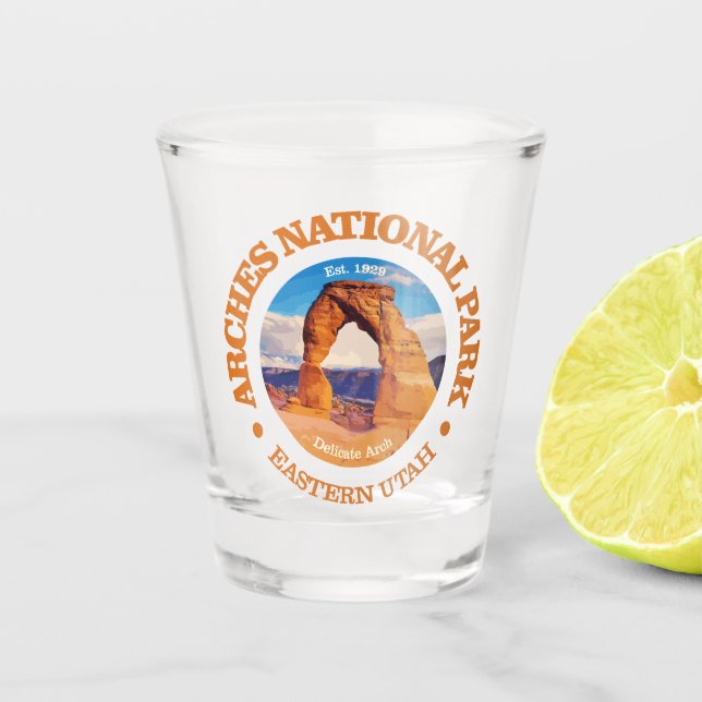 Arches NP (rd)2 Shot Glass (Front)