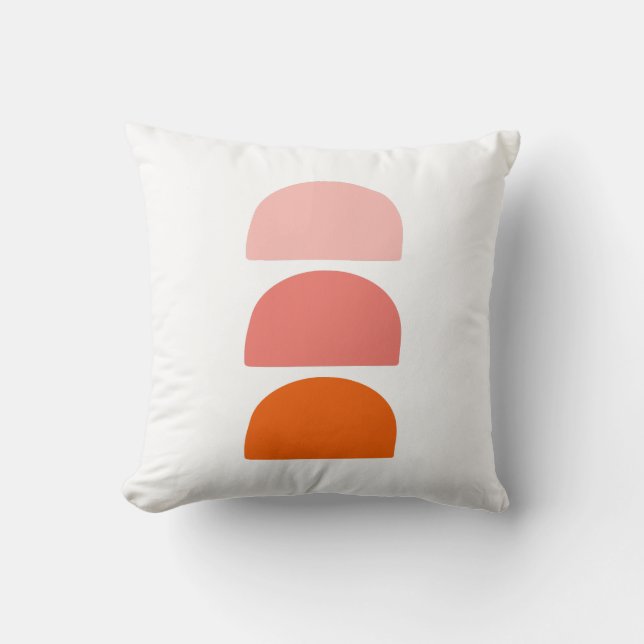 Arches Pink Coral Orange Cushion (Front)