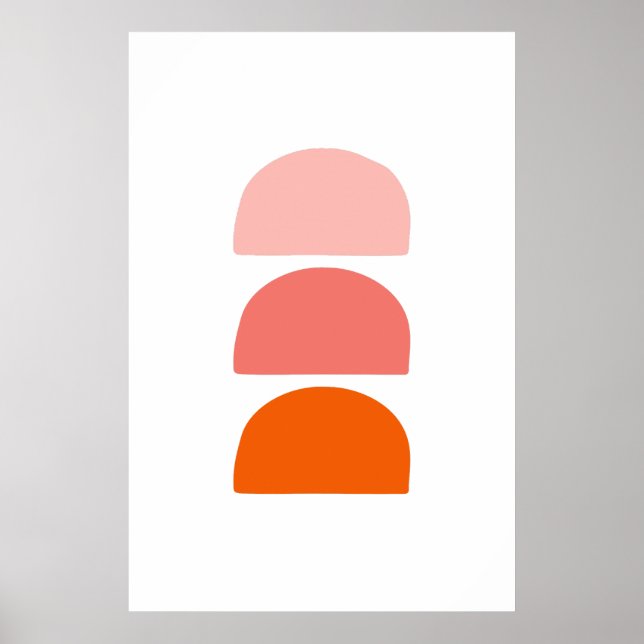 Arches Pink Coral Orange Poster (Front)