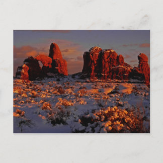 Arches Winter Sunset Postcard
