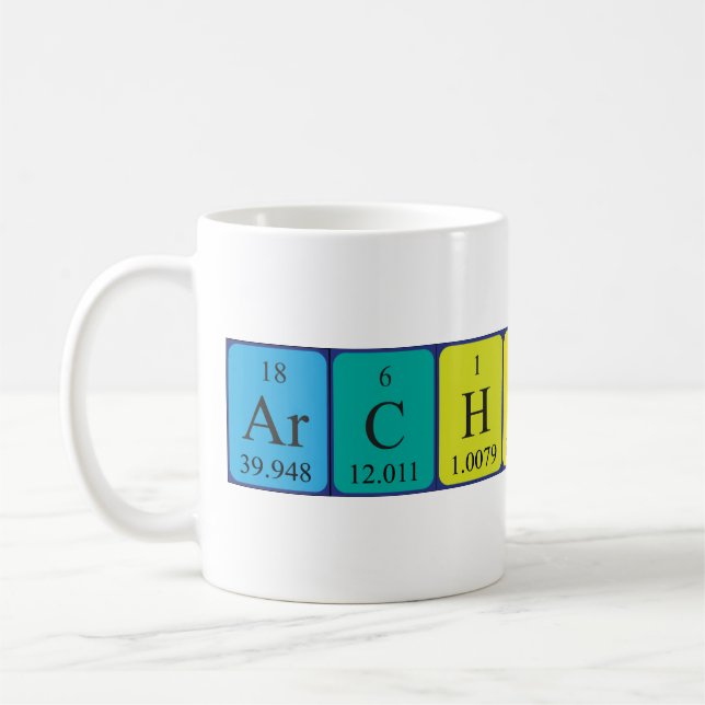 Archibald periodic table name mug (Left)