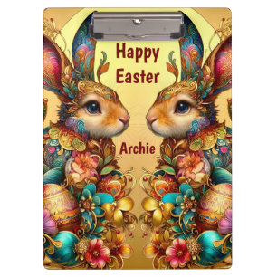 ARCHIE ~ HAPPY EASTER ~ EASTER BUNNIES ~  CLIPBOARD