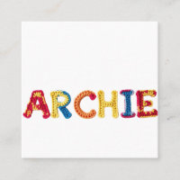 ARCHIE Name in Vibrant Crochet Pattern