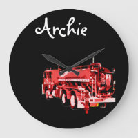 Archie Name With Red Fire Truck,  