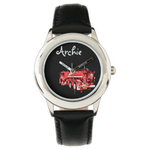 Archie Name With Red Fire Truck,  Watch