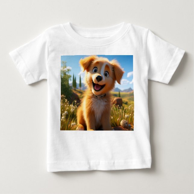 Archie - Yellow Lab Retriever Puppy Baby T-Shirt (Front)
