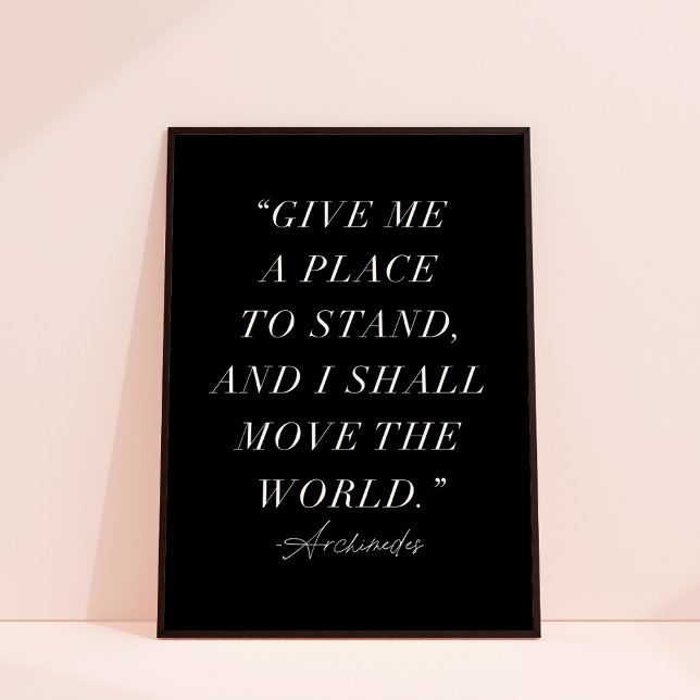 Archimedes Inspirational Quote Art Print  Poster (Creator Uploaded)