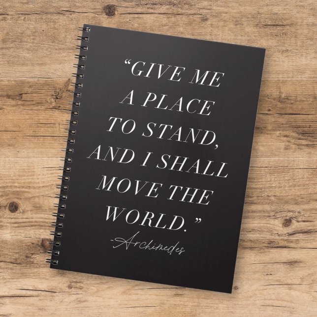 Archimedes Inspirational Quote Notebook (Creator Uploaded)