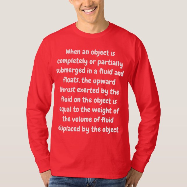 Archimedes Principle T-Shirt (Front)
