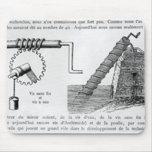 Archimedes screw mouse pad