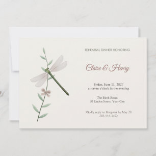 Archineura Damselfly Rehearsal Dinner Invitation