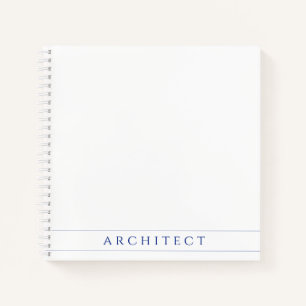 ARCHITECT 8.5" Square Spiral Notebook / Navy Blue