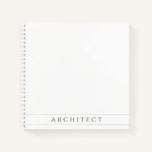 ARCHITECT 8.5" Square Spiral Notebook / Sepia