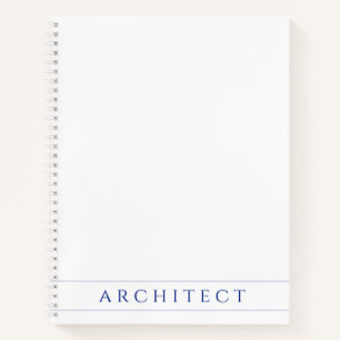 ARCHITECT 8.5x11 Spiral Notebook / Navy Blue 