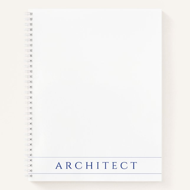 ARCHITECT 8.5x11 Spiral Notebook / Navy Blue  (Front)