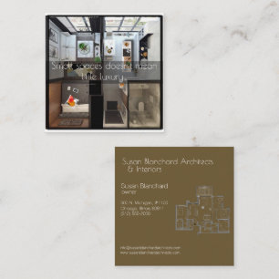 architect and designer floor plan business card
