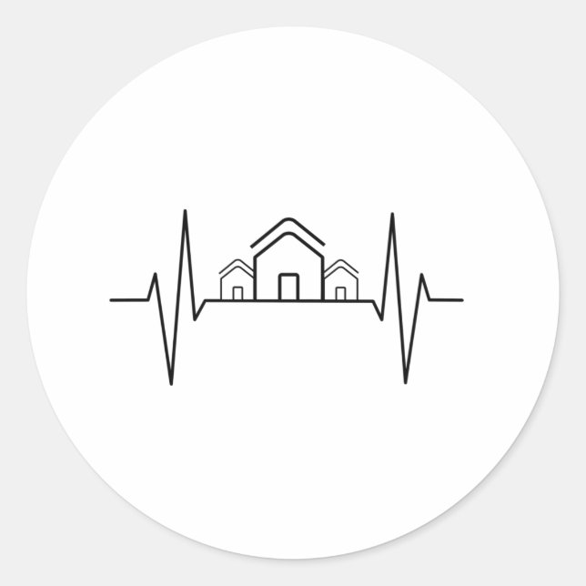 Architect - Architect Heartbeat Houses Classic Round Sticker (Front)