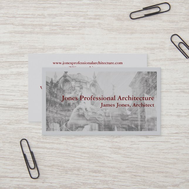 Architect Architecture Home Builder Business Card (Front/Back In Situ)