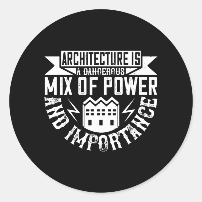 Architect - Architecture Is A Mix Classic Round Sticker (Front)