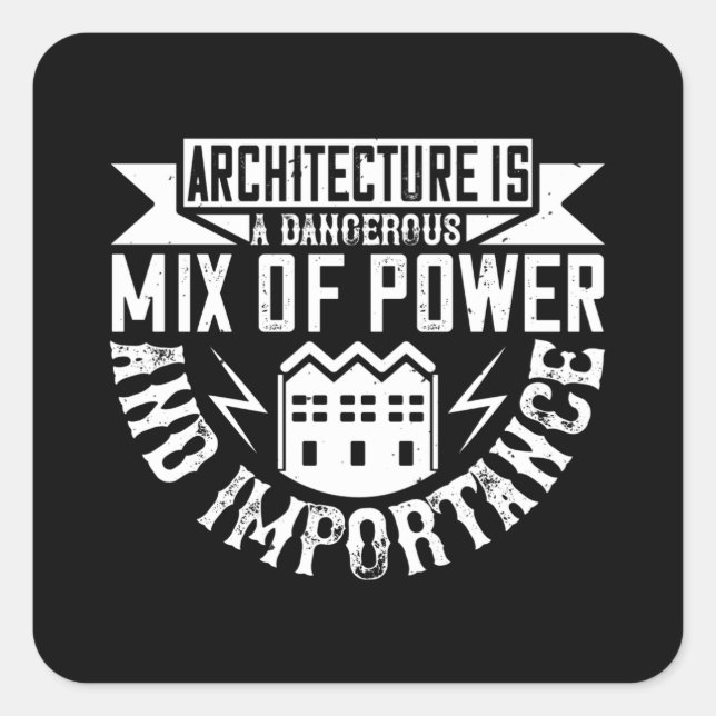 Architect - Architecture Is A Mix Square Sticker (Front)