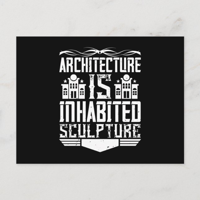 Architect - Architecture Is Inhabited Sculpture Postcard (Front)