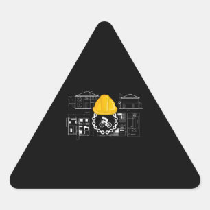 architect bicycling cycling and architecture gift triangle sticker