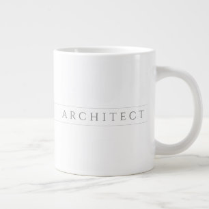 ARCHITECT Big White Mug / Grey