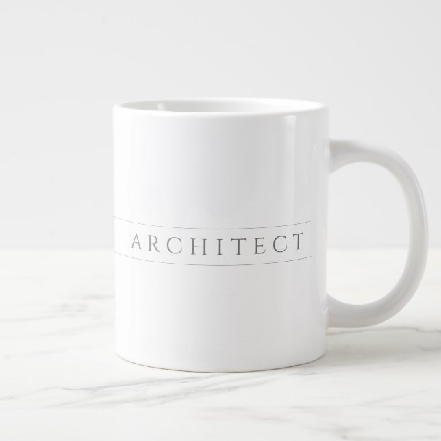 ARCHITECT Big White Mug / Grey (Right)