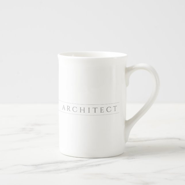 ARCHITECT Bone China Mug / Grey (Right)