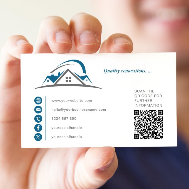 Architect, Builder, Realtor, Roofer Construction  Business Card (Creator Uploaded)