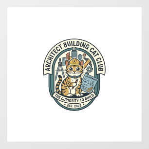 Architect Building Cat Cat Graphic Tee Art - Archi