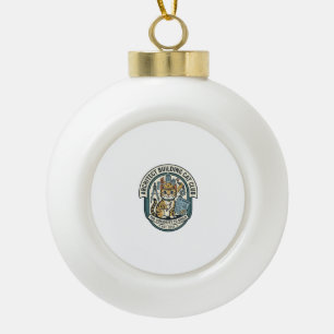 Architect Building Cat Cat Graphic Tee Art - Archi Ceramic Ball Christmas Ornament