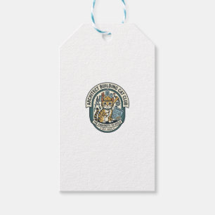Architect Building Cat Cat Graphic Tee Art - Archi Gift Tags