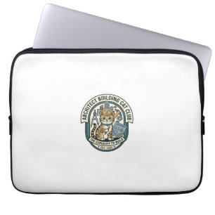 Architect Building Cat Cat Graphic Tee Art - Archi Laptop Sleeve